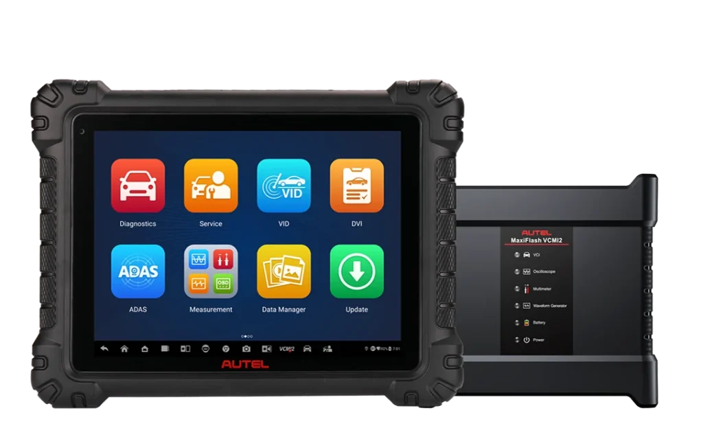 Autel MaxiSys MS919S2 — 11-calowy tester diagnostyczny z interfejsem VCMI2 6-w-1 i oscyloskopem 4-kanałowym, zdjęcie producenta Autel